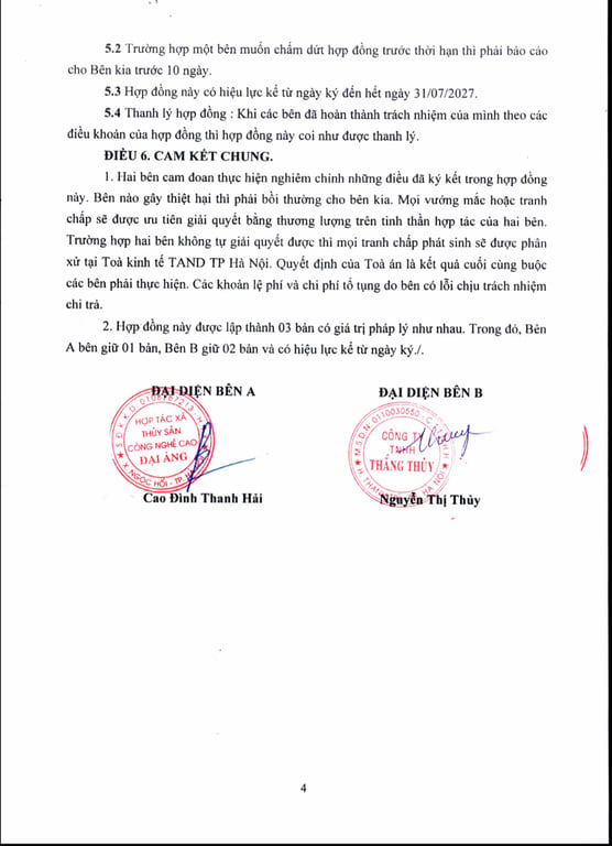 Hồ sơ pháp lý CÔNG TY TNHH THẮNG THỦY