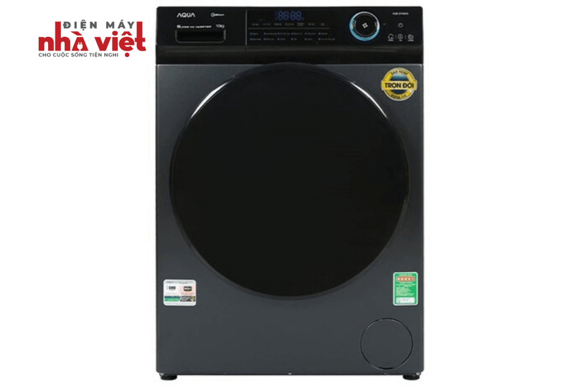 Máy giặt Aqua Inverter 10kg AQD-DD1002G.BK lồng ngang