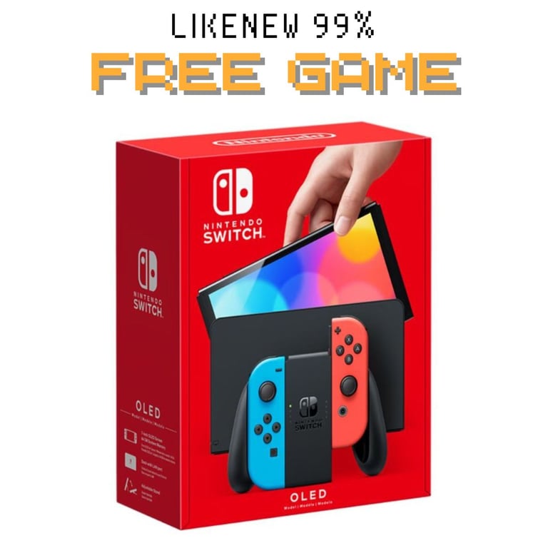 Nintendo Switch OLED Cũ Màu Neon Fullbox 98%