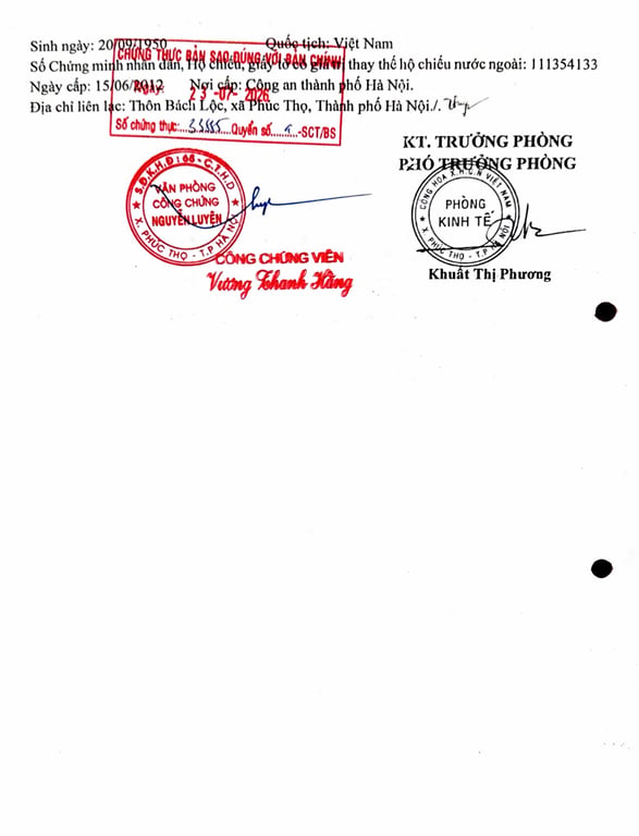 Hồ sơ pháp lý hộ kinh doanh NGUYỄN HƯNG THỊNH