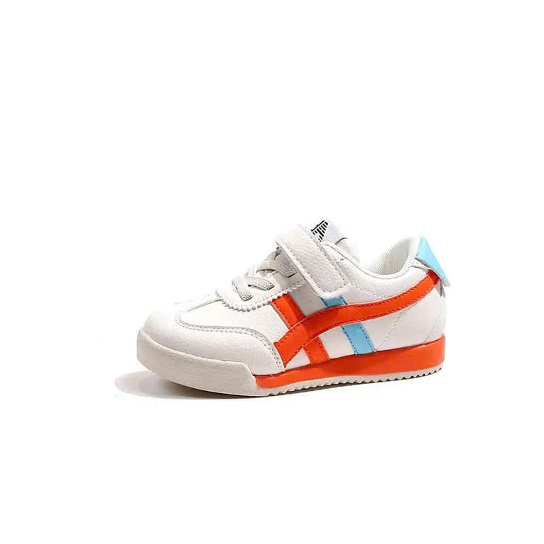 M024 Giày Thể Thao Trẻ Em Cổ Thấp Phối Sọc Nổi Bật – Sneaker Bé Trai & Bé Gái Da Mềm Quai Dán Tiện Lợi Đi Học, Đi Chơi (Size 31 - 36)