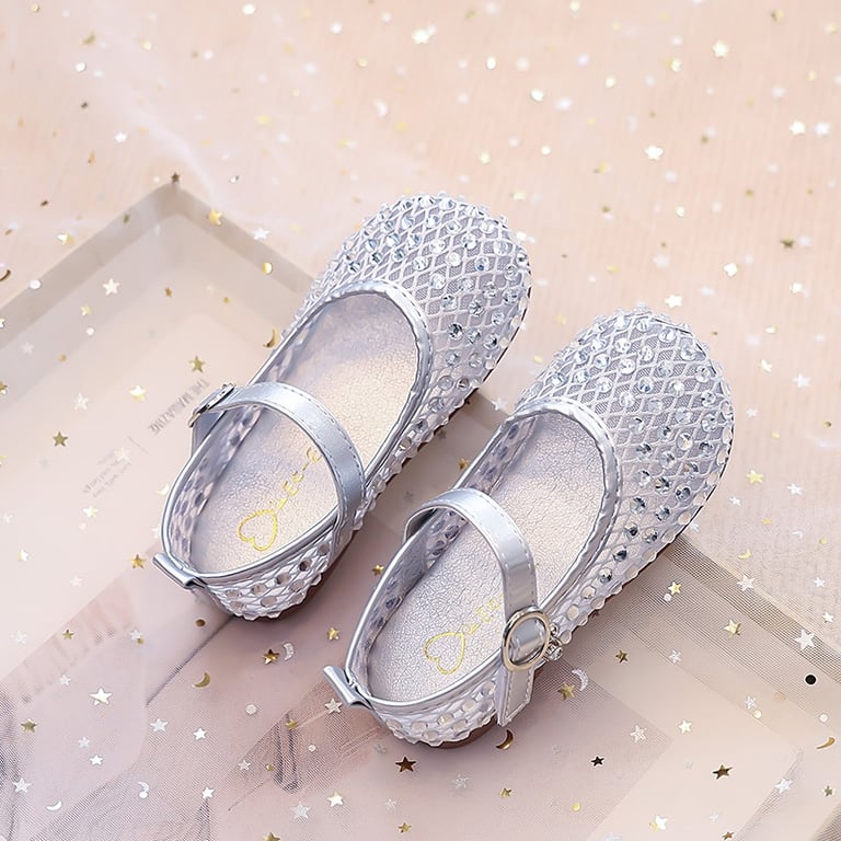 M193 Giày Búp Bê Bé Gái Lưới Đính Đá Lấp Lánh Công Chúa – Giày Búp Bê Trẻ Em Dáng Mary Jane Mùa Hè Thoáng Khí Đi Dự Tiệc