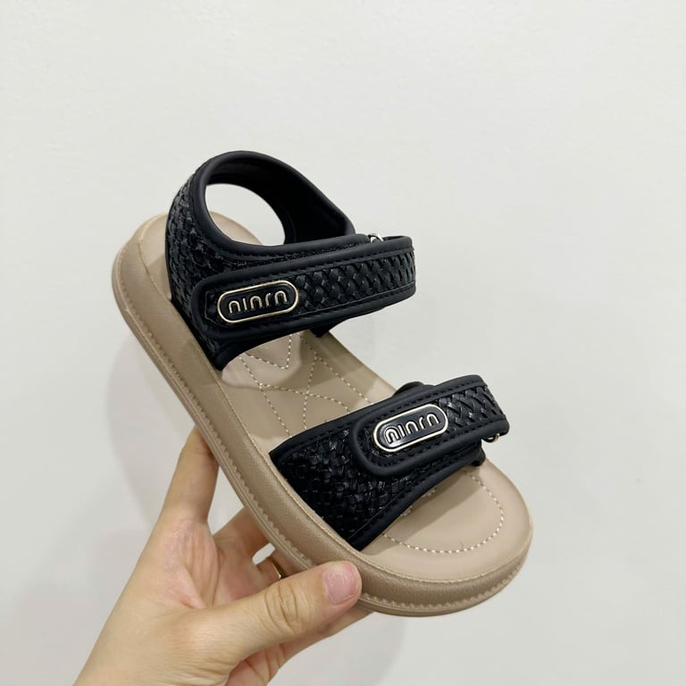 M179 Sandal Bé Gái Quai Dán Vân Đan Miu Miu Hàn Quốc (Size 26-37)