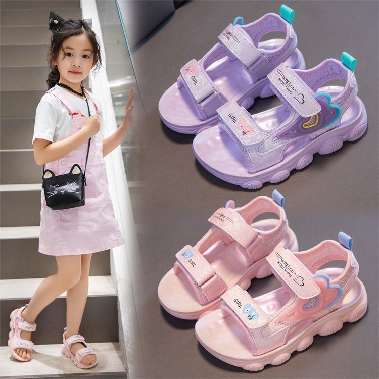 M168 Sandal Thể Thao Bé Gái Kuromi Hoạt Hình Hàn Quốc (Size 26-37)