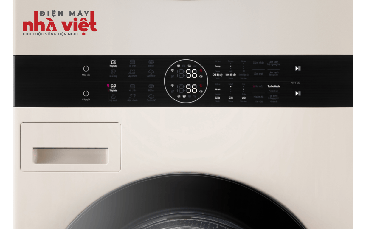 Tháp giặt sấy LG WashTower Inverter giặt 14 kg - sấy 10 kg WT1410NHE