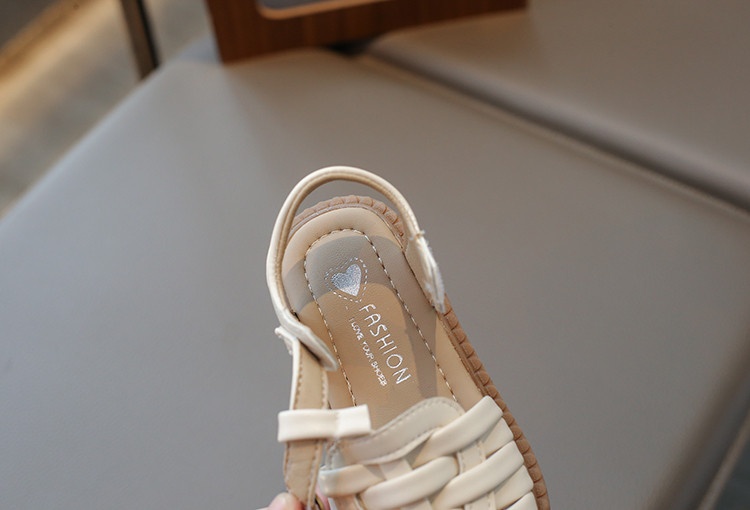 M204 Sandal Rọ Cho Bé Gái Bé Trai Da Mềm Rọ Đan Dáng Vintage – Dép Sandal Trẻ Em Quai Dán Đi Học, Đi Chơi