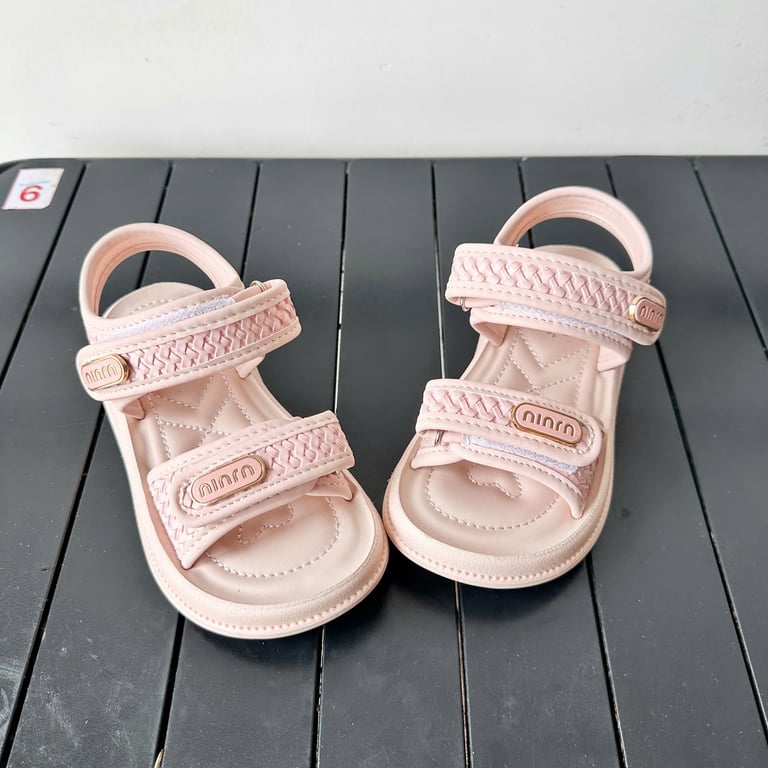 M179 Sandal Bé Gái Quai Dán Vân Đan Miu Miu Hàn Quốc (Size 26-37)