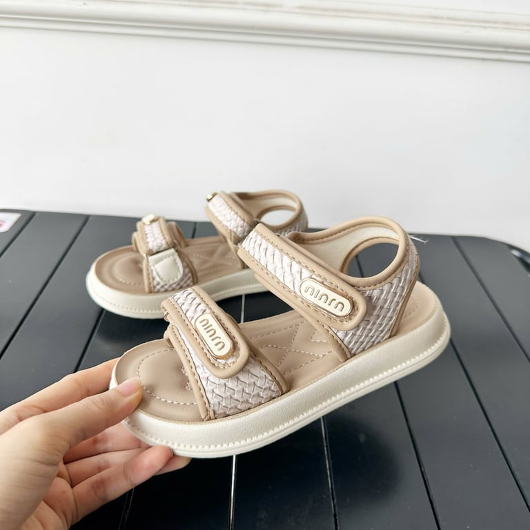 M179 Sandal Bé Gái Quai Dán Vân Đan Miu Miu Hàn Quốc (Size 26-37)