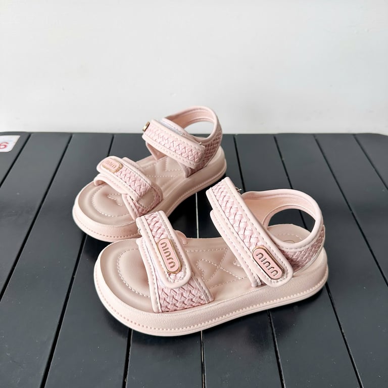 M179 Sandal Bé Gái Quai Dán Vân Đan Miu Miu Hàn Quốc (Size 26-37)
