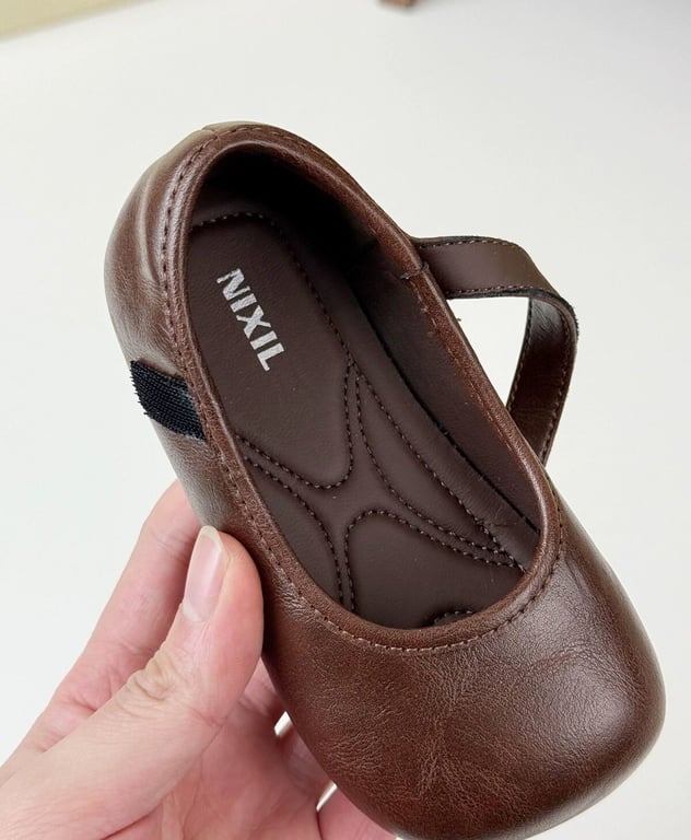M205 Giày Búp Bê Bé Gái Mary Jane Da Mềm Phong Cách Vintage Hàn Quốc – Giày Trẻ Em Mũi Tròn Êm Chân Đi Học, Đi Chơi