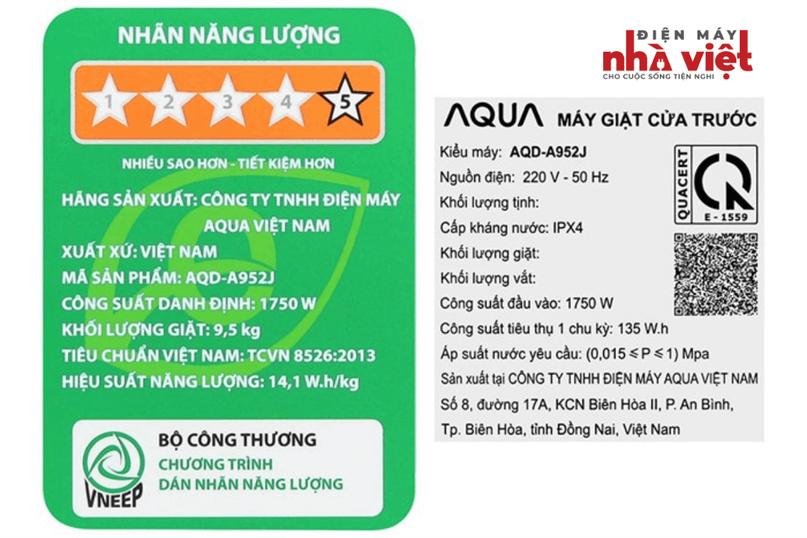 Máy giặt Aqua Inverter 9.5 kg AQD-A952J BK Thumbnail 4