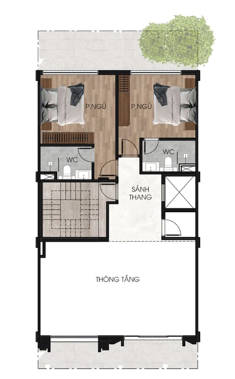 Liên kề 5 tầng 136m2