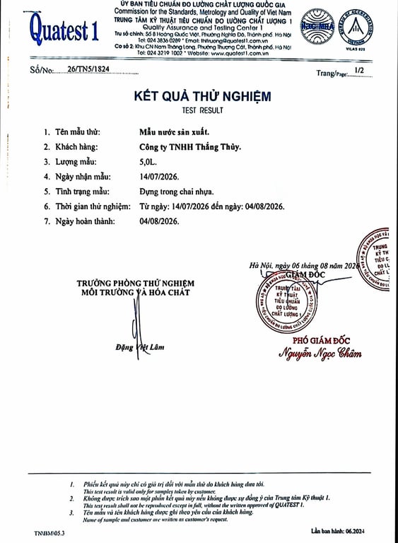 Hồ sơ pháp lý CÔNG TY TNHH THẮNG THỦY