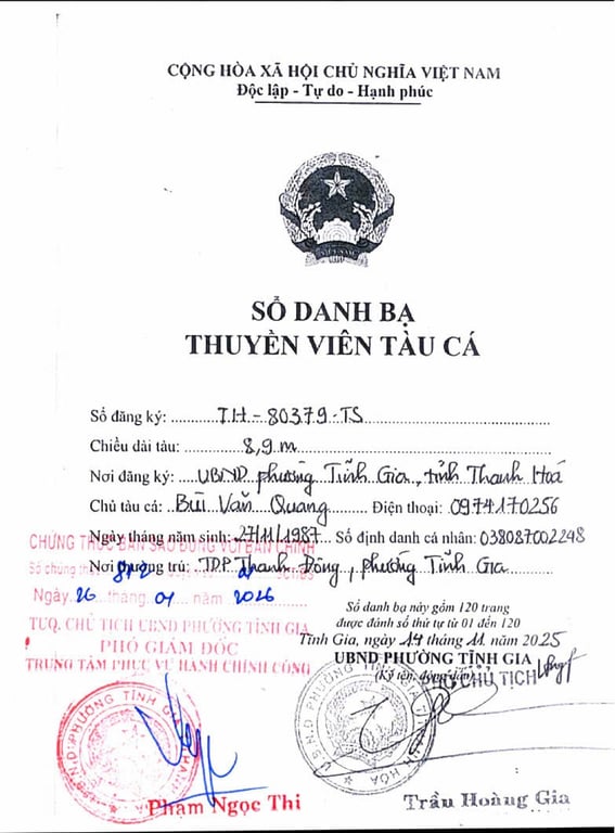 Hồ sơ pháp lý CÔNG TY TNHH THẮNG THỦY