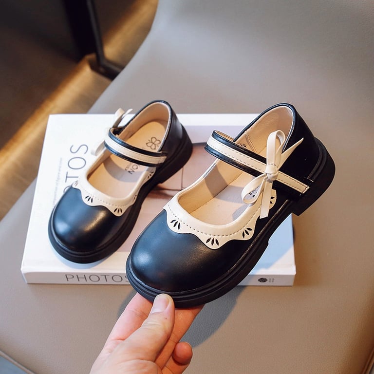 M012 Giày Búp Bê Mary Jane Vintage Viền Răng Cưa Cho Bé Gái (Size 25-31)