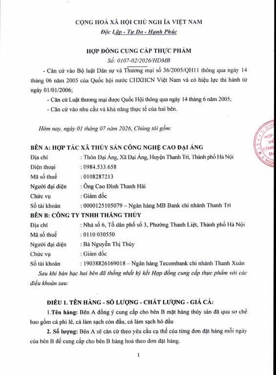 Hồ sơ pháp lý CÔNG TY TNHH THẮNG THỦY