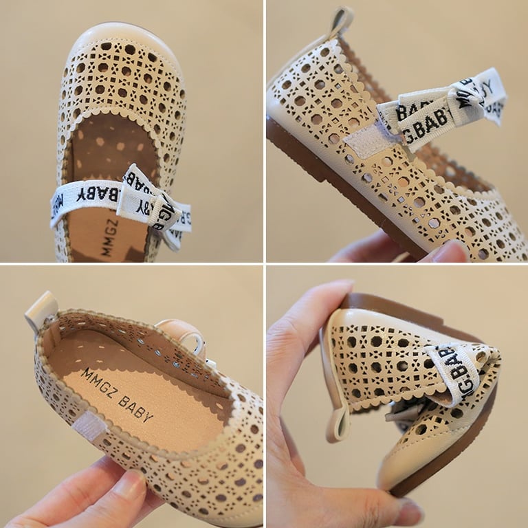 M181 Giày Búp Bê Đục Lỗ Đính Nơ Dễ Thương Cho Bé Gái (Size 23-30)