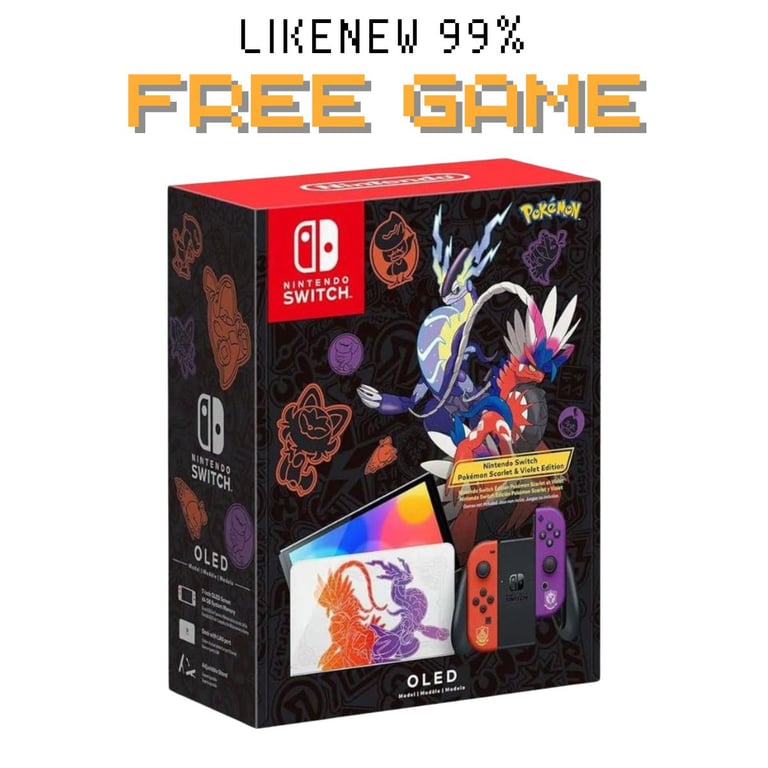 Nintendo Switch OLED Cũ Màu Pokemon Fullbox 98%