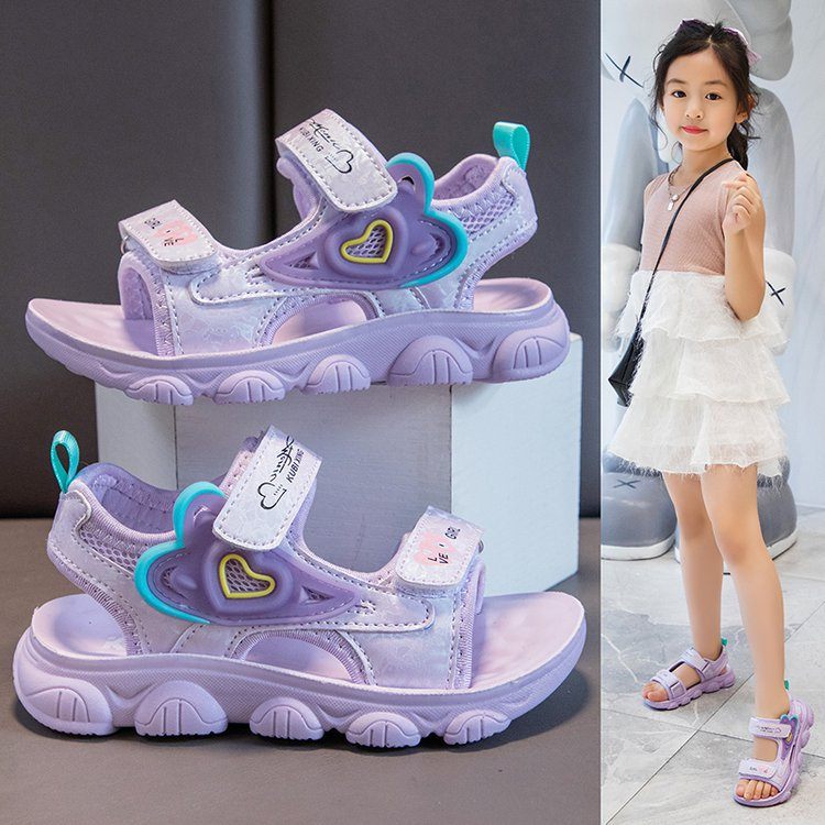 M168 Sandal Thể Thao Bé Gái Kuromi Hoạt Hình Hàn Quốc (Size 26-37)