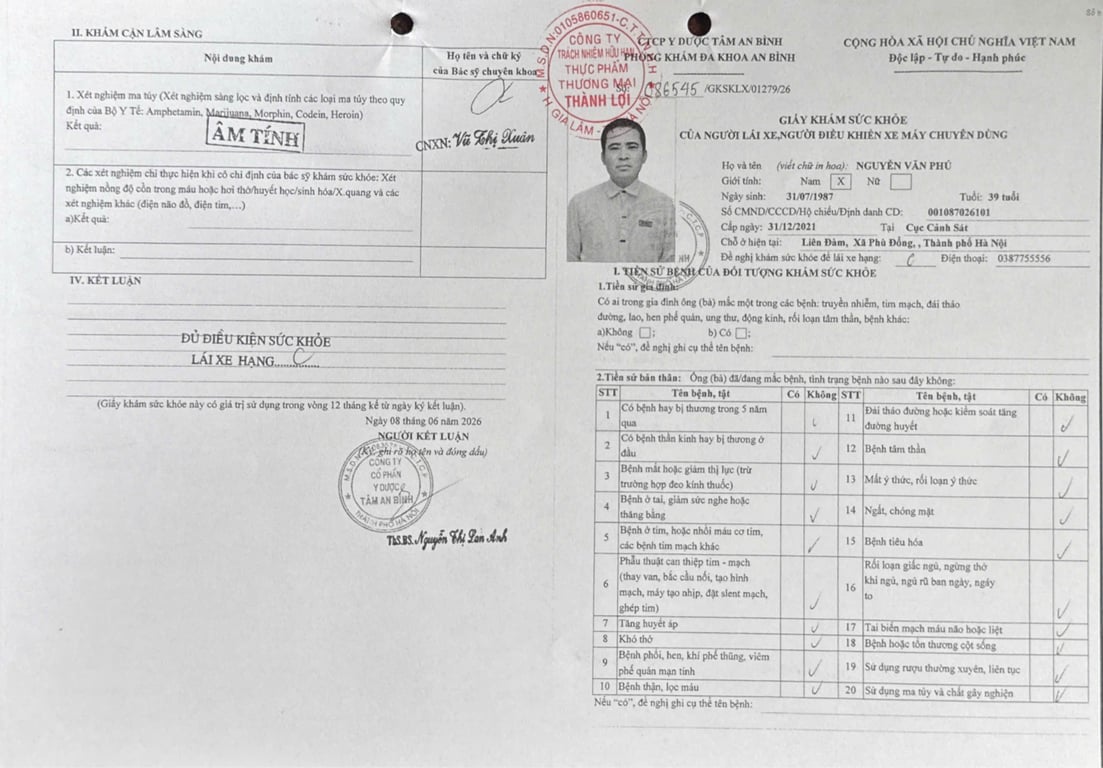 Hồ sơ pháp lý CÔNG TY TNHH THỰC PHẨM THƯƠNG MẠI THÀNH LỢI