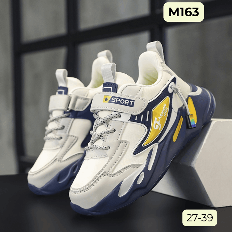 M146 Giày Thể Thao Trẻ Em Siêu Nhẹ SPORT FASHION – Giày Sneaker Bé Trai & Bé Gái Da Mềm Phối Lưới Cực Êm Chân Đi Học, Chạy Bộ (Size 27 - 39)