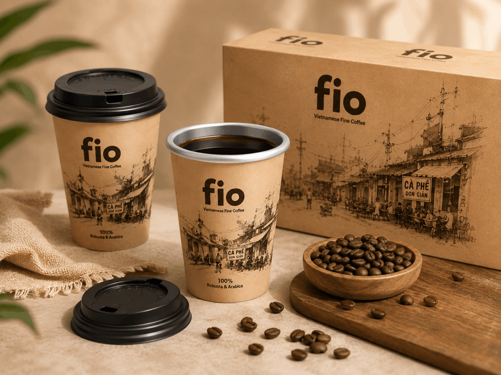 Hộp 3 ly FIO coffee