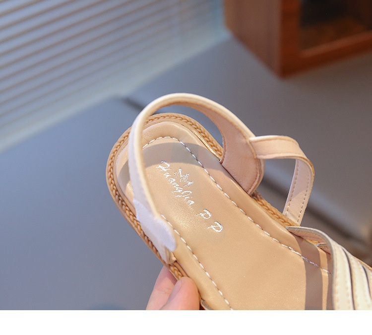 M185 Sandal Bé Gái Quai Đan Bịt Mũi Đính Nơ Xinh Xắn – Dép Sandal Trẻ Em Da Mềm Phong Cách Hàn Quốc Đi Học, Đi Chơi