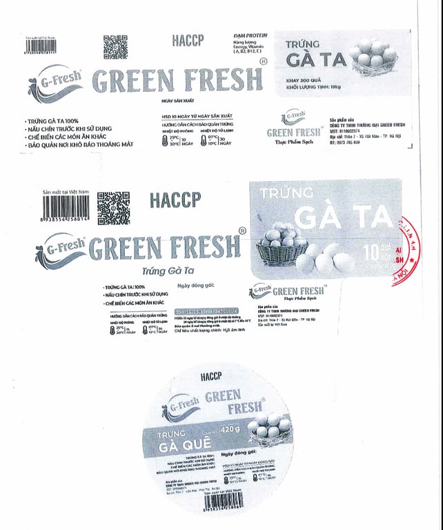 HỒ SƠ PHÁP LÝ CÔNG TY TNHH THƯƠNG MẠI GREEN FRESH