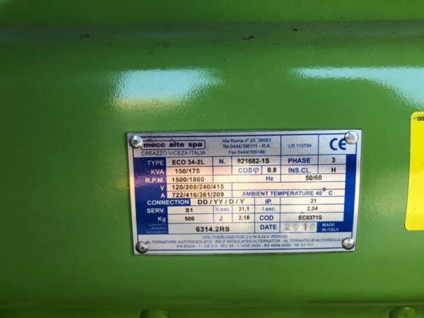 Máy Phát Điện Cũ Yanmar 150kVA Thumbnail 5