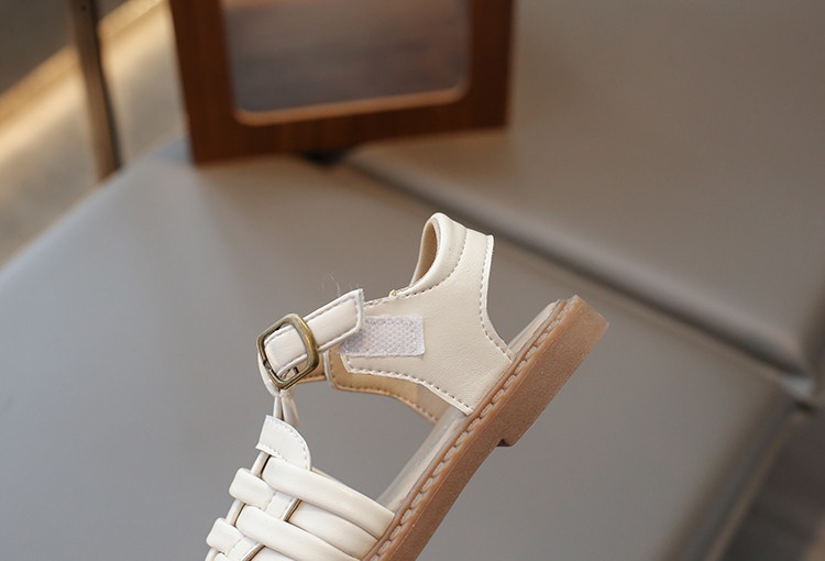 M204 Sandal Rọ Cho Bé Gái Bé Trai Da Mềm Rọ Đan Dáng Vintage – Dép Sandal Trẻ Em Quai Dán Đi Học, Đi Chơi