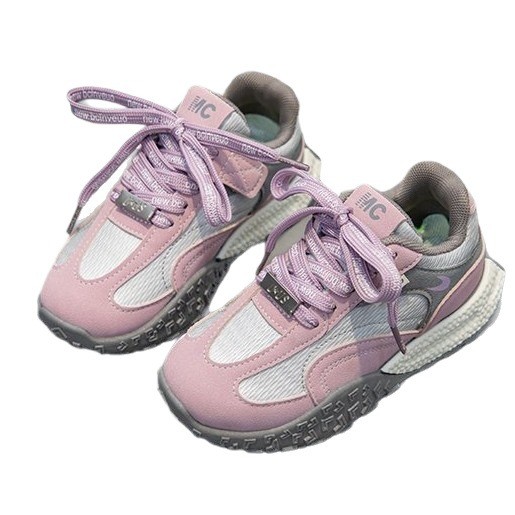 M151 Giày Thể Thao Sneaker Bé Gái Phối Màu Hồng Tím Cực Xinh (Size 26-30)