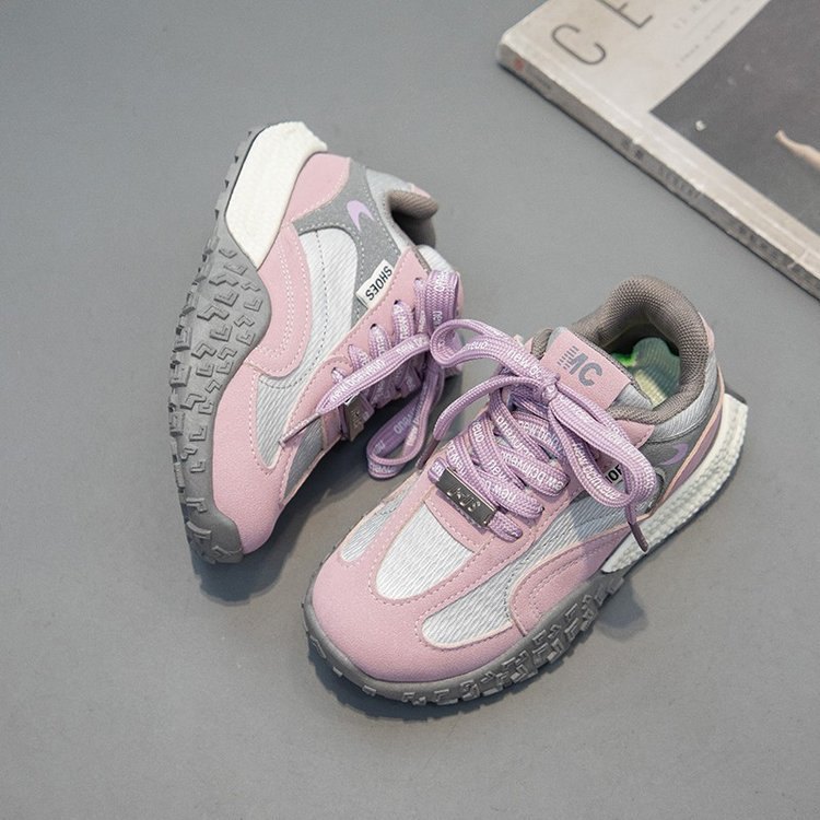 M151 Giày Thể Thao Sneaker Bé Gái Phối Màu Hồng Tím Cực Xinh (Size 26-30)