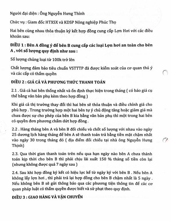 Hồ sơ pháp lý hộ kinh doanh NGUYỄN HƯNG THỊNH