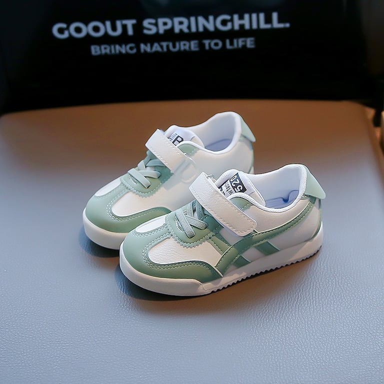 M024 Giày Thể Thao Trẻ Em Cổ Thấp Phối Sọc Nổi Bật – Sneaker Bé Trai & Bé Gái Da Mềm Quai Dán Tiện Lợi Đi Học, Đi Chơi (Size 31 - 36)