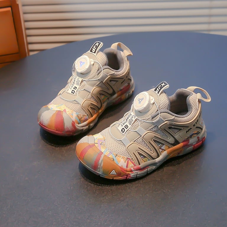 M152 Giày Sneaker Trẻ Em Khóa Núm Xoay Tự Động XJP SUPPORT 6G – Giày Thể Thao Học Sinh Êm Chân, Chống Trượt (Size 26-37)