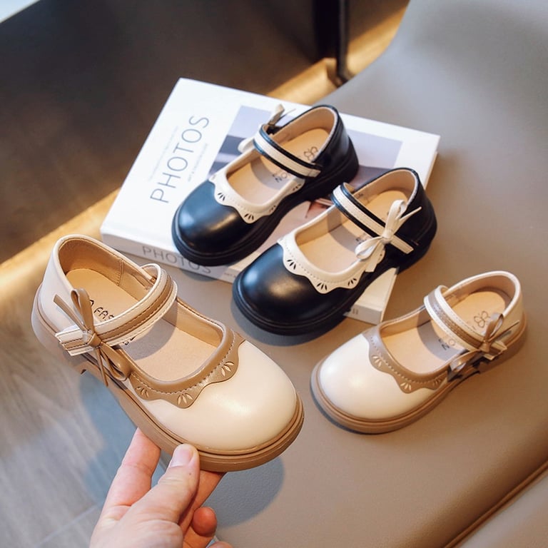 M012 Giày Búp Bê Mary Jane Vintage Viền Răng Cưa Cho Bé Gái (Size 25-31)