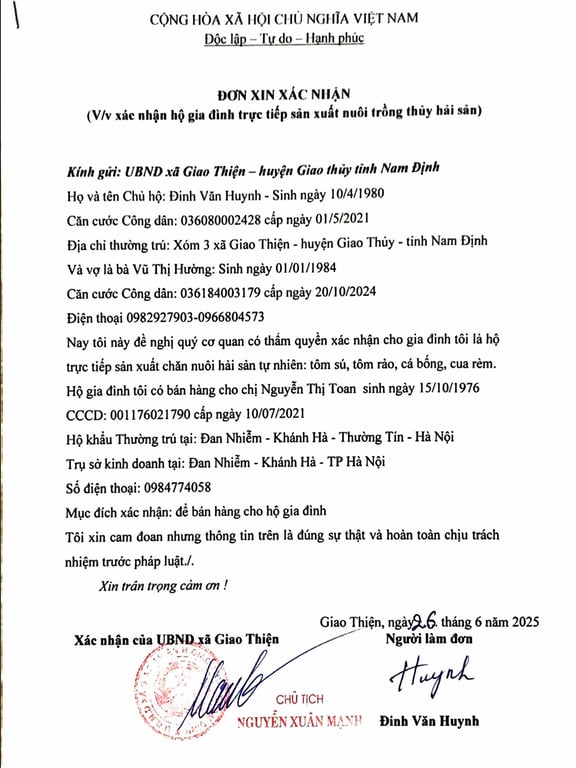 Hồ sơ pháp lý CÔNG TY TNHH THẮNG THỦY
