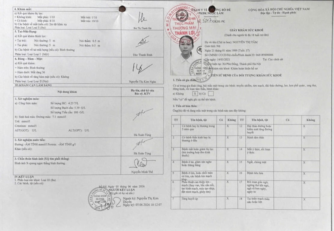 Hồ sơ pháp lý CÔNG TY TNHH THỰC PHẨM THƯƠNG MẠI THÀNH LỢI
