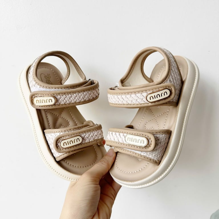 M179 Sandal Bé Gái Quai Dán Vân Đan Miu Miu Hàn Quốc (Size 26-37)