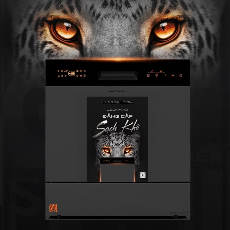 Máy rửa bát Junger JG Leopard DWJ-136-VG [12–13 bộ]