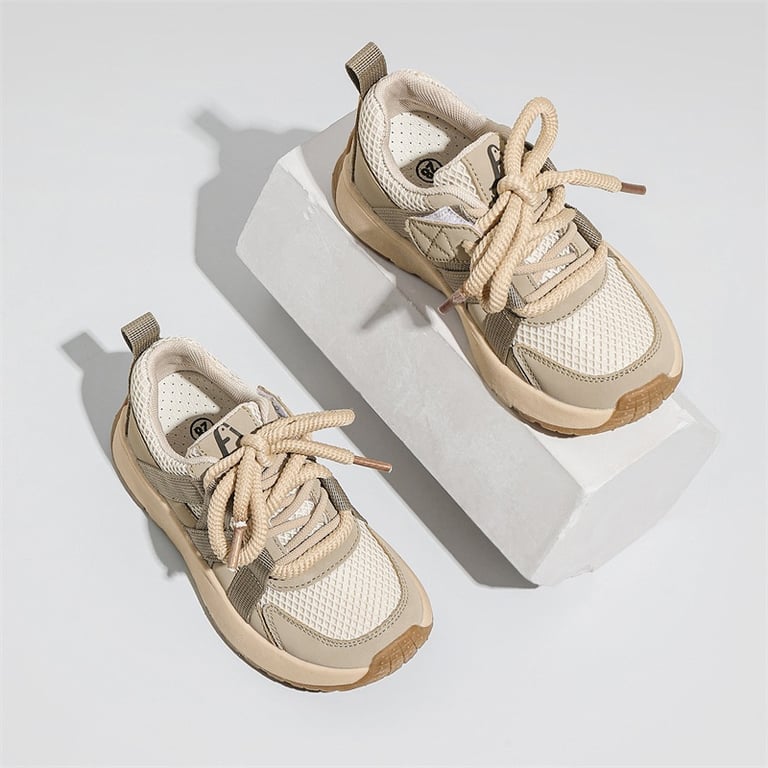 M050 Giày Thể Thao Trẻ Em Phối Lưới Dây Thừng Xoắn – Sneaker Bé Trai & Bé Gái Phong Cách Hàn Quốc Đai Đan Năng Động Đi Học, Đi Chơi (Size 27 - 37)