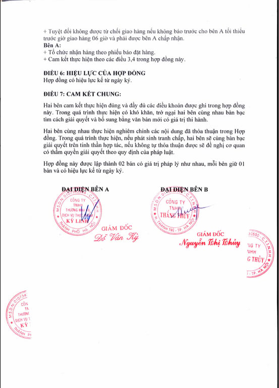 Hồ sơ pháp lý CÔNG TY TNHH THẮNG THỦY