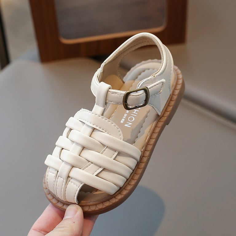 M204 Sandal Rọ Cho Bé Gái Bé Trai Da Mềm Rọ Đan Dáng Vintage – Dép Sandal Trẻ Em Quai Dán Đi Học, Đi Chơi