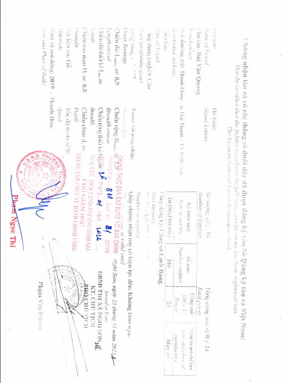 Hồ sơ pháp lý CÔNG TY TNHH THẮNG THỦY