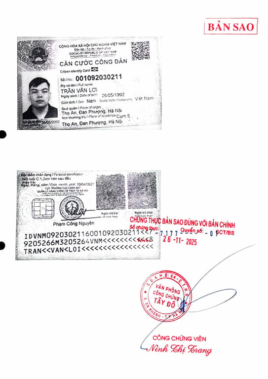 Hồ sơ pháp lý CÔNG TY TNHH THỰC PHẨM LỢI PHÁT
