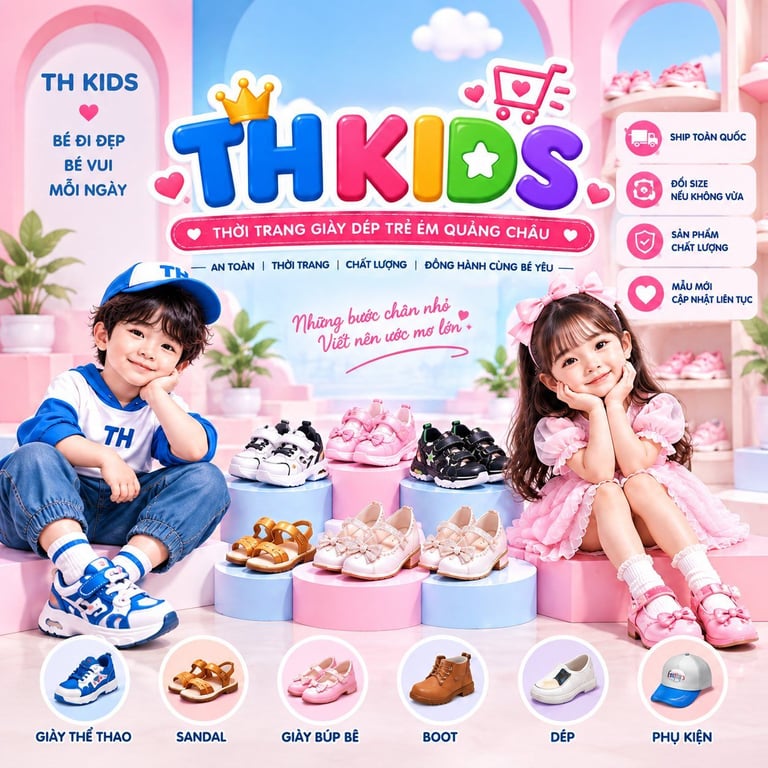 TH KIDS – Thời trang & giày dép trẻ em Quảng Châu  TH KIDS là địa chỉ chuyên cung cấp quần áo, giày dép và phụ kiện thời trang dành cho trẻ nhỏ