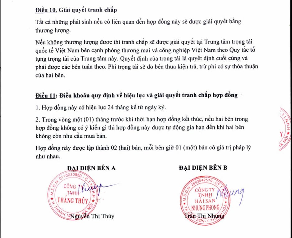 Hồ sơ pháp lý CÔNG TY TNHH THẮNG THỦY