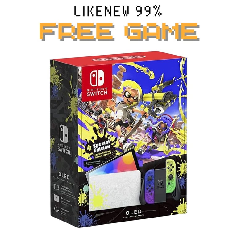 Nintendo Switch OLED Cũ Màu Splatoon Fullbox 98%