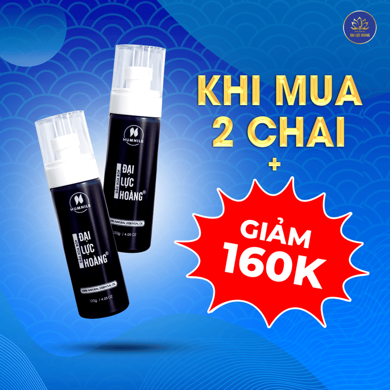 Combo 2 chai dầu massage Đại Lực Hoàng 120ml tặng 160.000đ