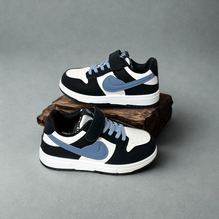 M141 Giày Sneaker Thể Thao Trẻ Em Dáng Dunk Low Phối Màu Xanh Ghi / Đỏ Đô Cá Tính Phong Cách Hàn Quốc